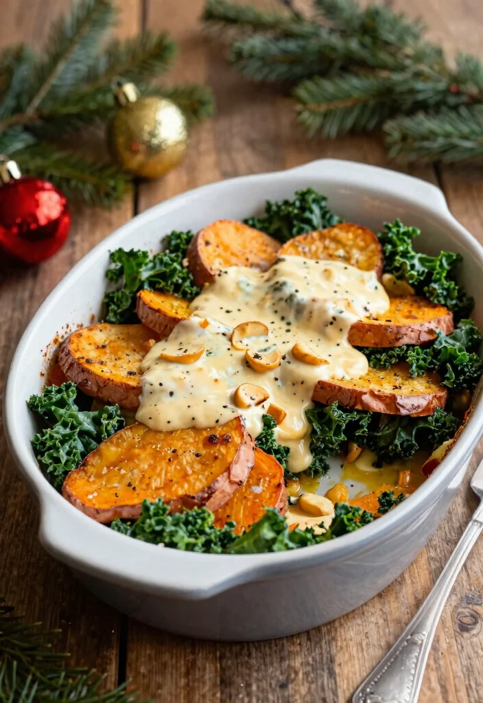 18 Candied Sweet Potato Recipes: Sweet Holiday Favorites - 10. Sweet Potato and Kale Gratin 1