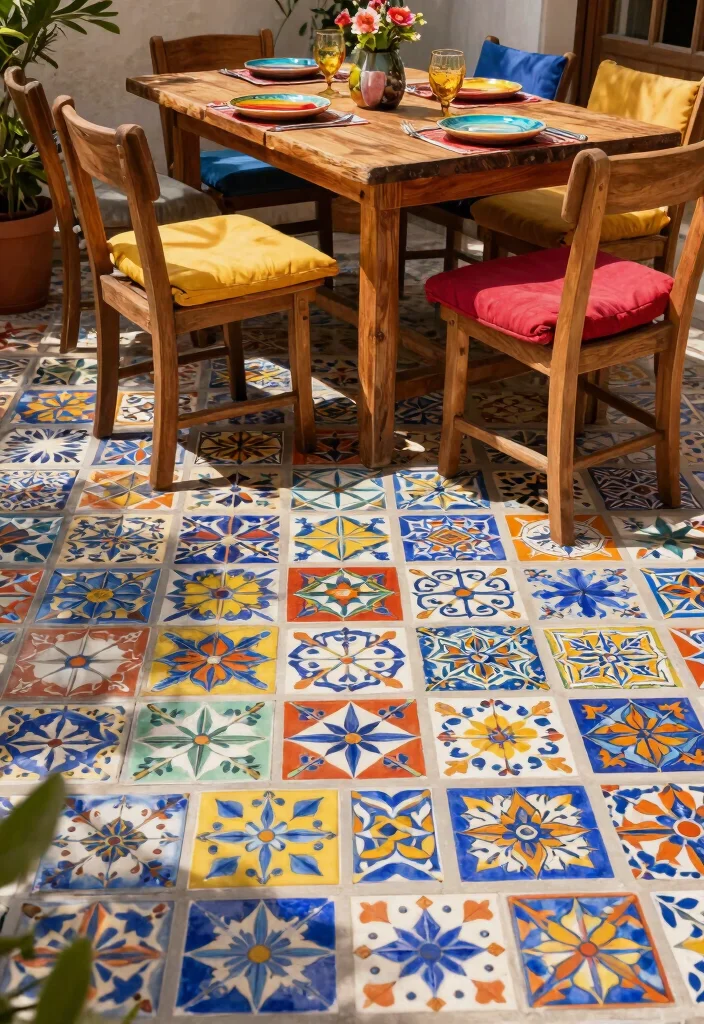 18 Ceramic Wall Art Tiles Ideas With Artistic Texture - 11. Colorful Fiesta Tiles 1