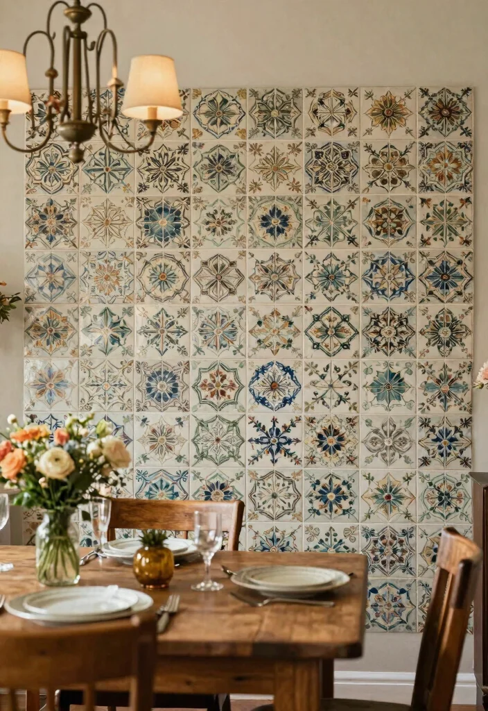 18 Ceramic Wall Art Tiles Ideas With Artistic Texture - 7. Vintage-inspired Tiles 1
