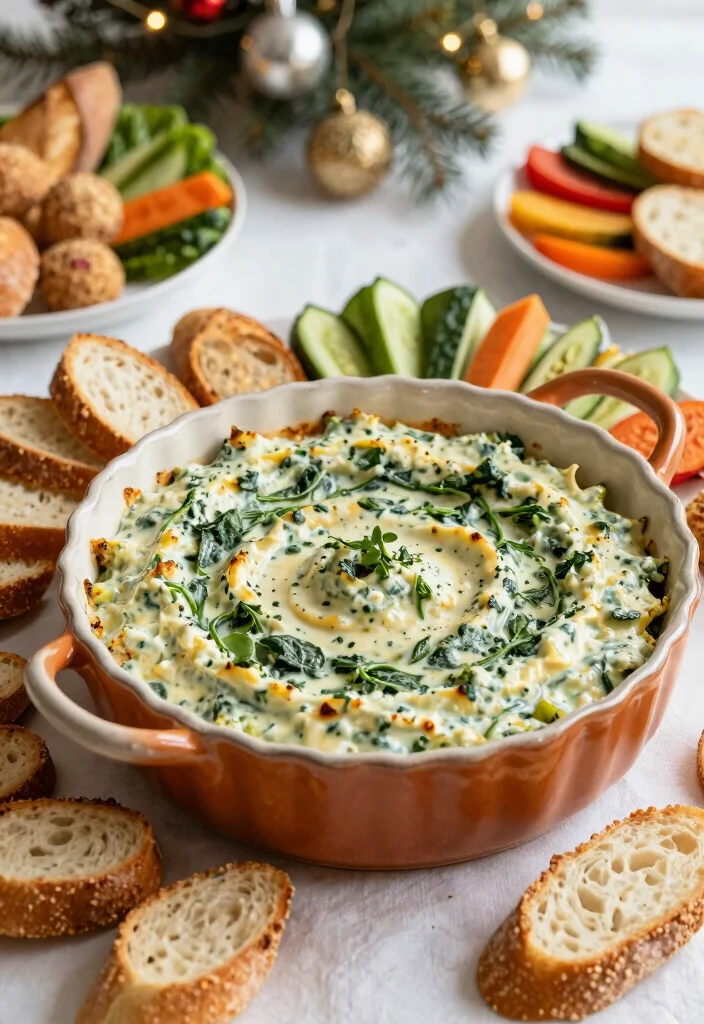 18 Christmas Side Dishes Recipes Festive Crowd Pleasers - 13. Spinach and Artichoke Dip 1