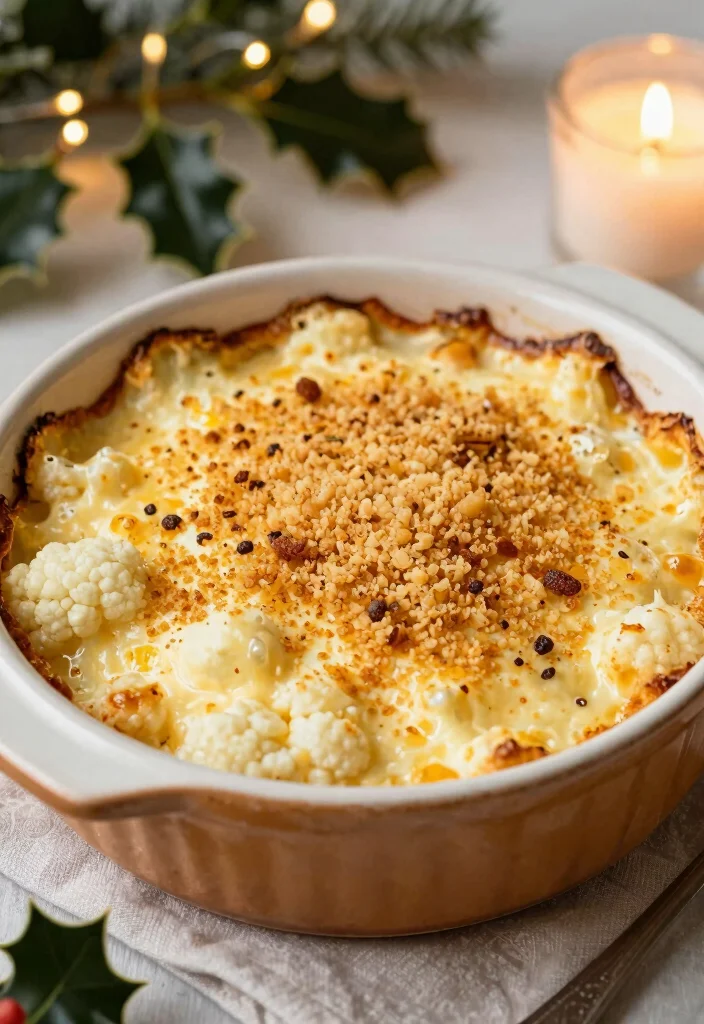 18 Christmas Side Dishes Recipes Festive Crowd Pleasers - 18. Cauliflower Cheese Bake 1