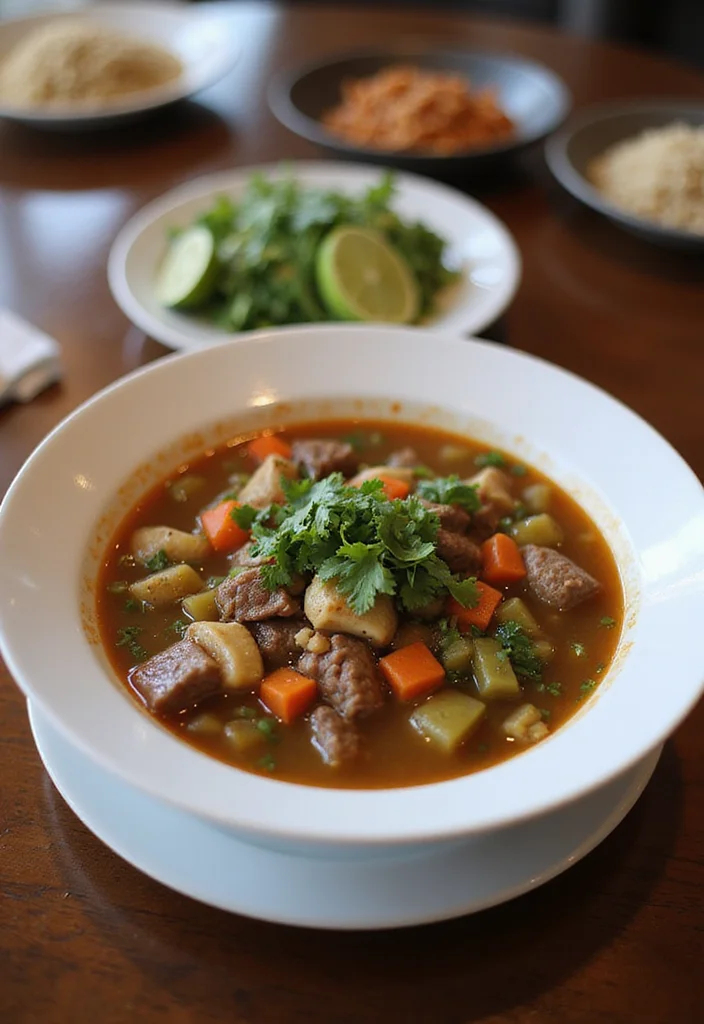 18 Comfort Food Vegetable Beef Soup Instant Pot Dishes To Warm Your Night - 6. Asian-Inspired Vegetable Beef Soup 1