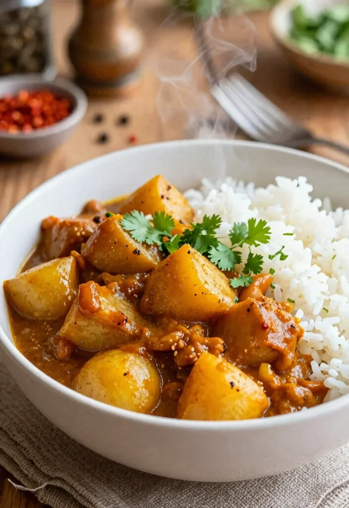 18 Creamy and Easy Crock Pot Potato Recipes for Comfort Food Lovers - 10. Vegan Potato Curry 1