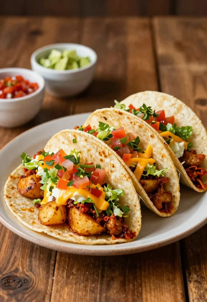 18 Creamy and Easy Crock Pot Potato Recipes for Comfort Food Lovers - 13. Spicy Potato Tacos 1