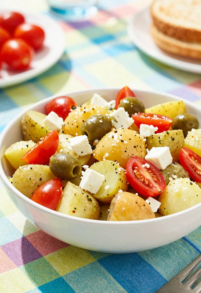 18 Creamy and Easy Crock Pot Potato Recipes for Comfort Food Lovers - 18. Mediterranean Potato Salad 1
