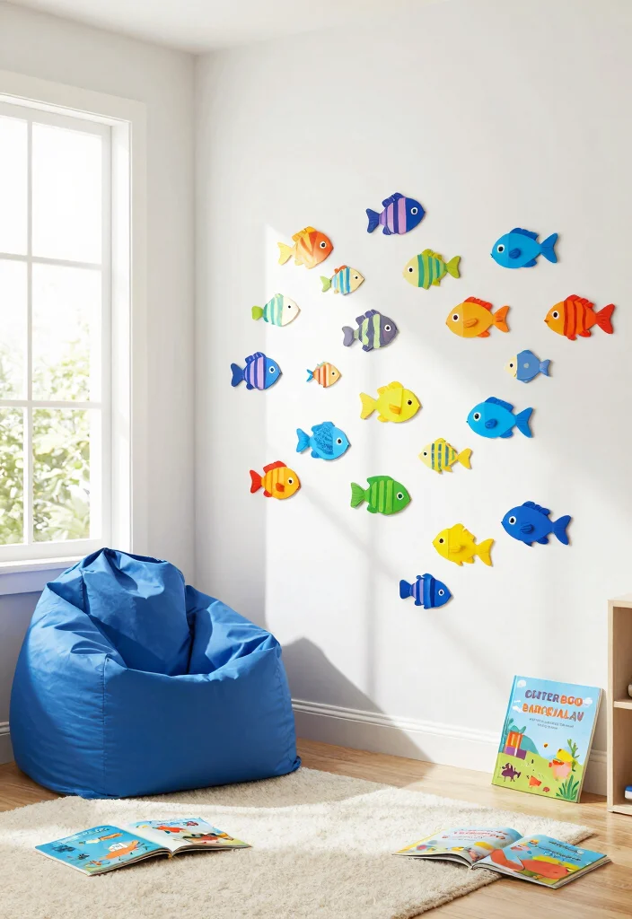 18 Fish Wall Art Ideas With Coastal Charm - 10. Interactive Fish Wall Art 1