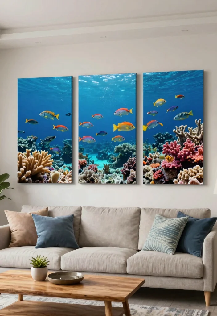 18 Fish Wall Art Ideas With Coastal Charm - 11. Underwater Photography 1