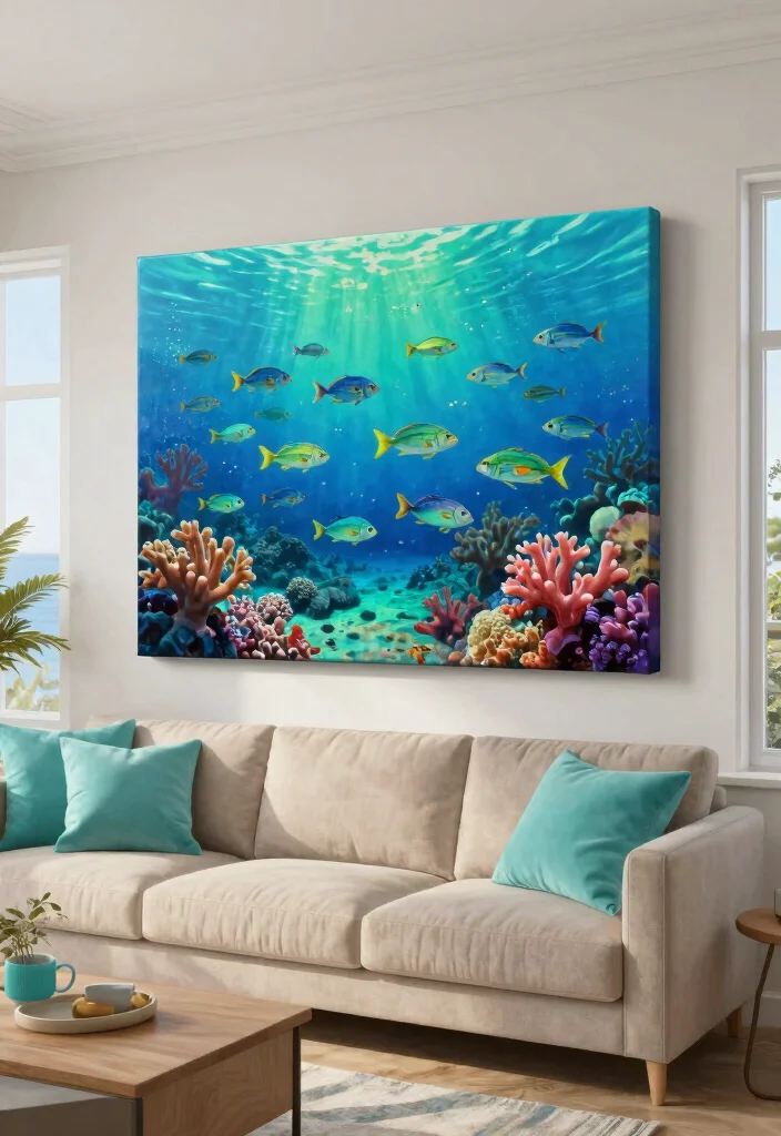 18 Fish Wall Art Ideas With Coastal Charm - 5. Canvas Fish Paintings 1