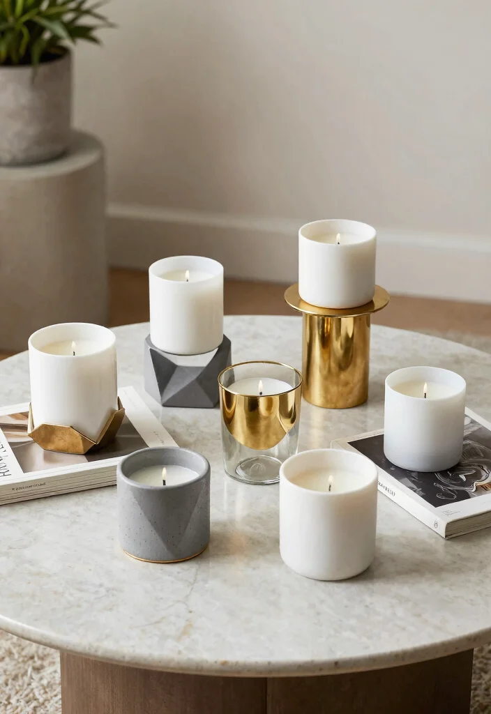 18 Geometric Candle Holder Ideas With Modern Edge - 15. Unique Candle Holder Combinations 1