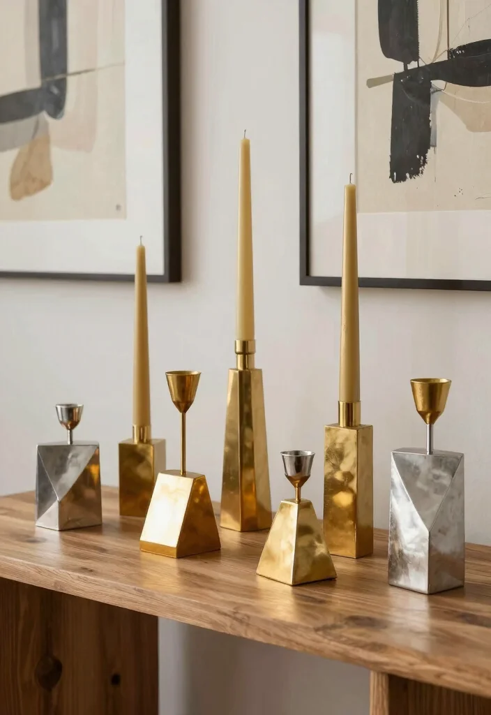 18 Geometric Candle Holder Ideas With Modern Edge - 5. Angular and Asymmetrical 1