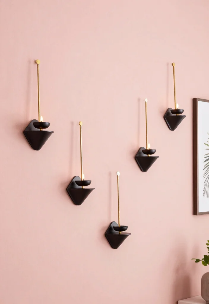 18 Geometric Candle Holder Ideas With Modern Edge - 6. Geometric Wall Holders 1