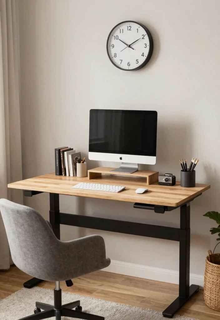 18 Stand Up Desk Home Office Ideas for a Healthier Workspace - 15. Establish a Clear Work-Life Boundary 1