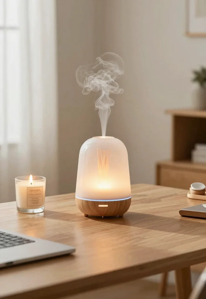 18 Stand Up Desk Home Office Ideas for a Healthier Workspace - 17. Make Use of Aromatherapy 1