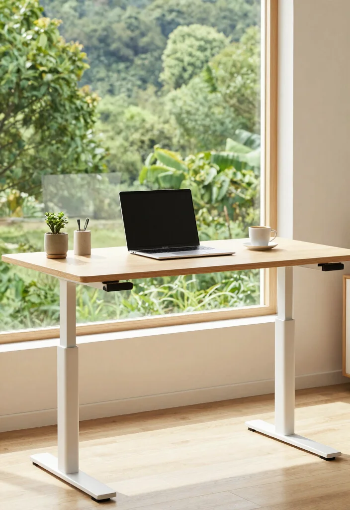 18 Stand Up Desk Home Office Ideas for a Healthier Workspace - 18. Connect with Nature Through Views 1