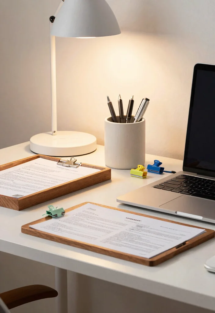 18 Stand Up Desk Home Office Ideas for a Healthier Workspace - 3. Organize with Style: Desk Accessories 1