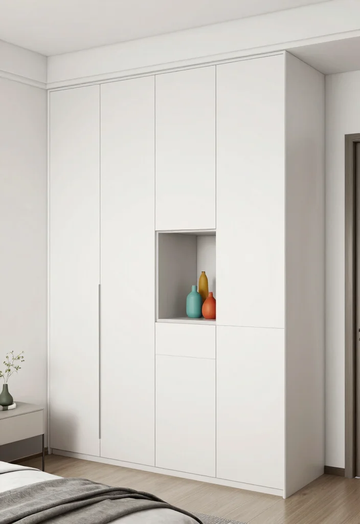 18 Wardrobe With TV Unit 2026 Trending Ideas With Smart Space Saving Design - 12. Elegant White Wardrobe with TV Unit 1