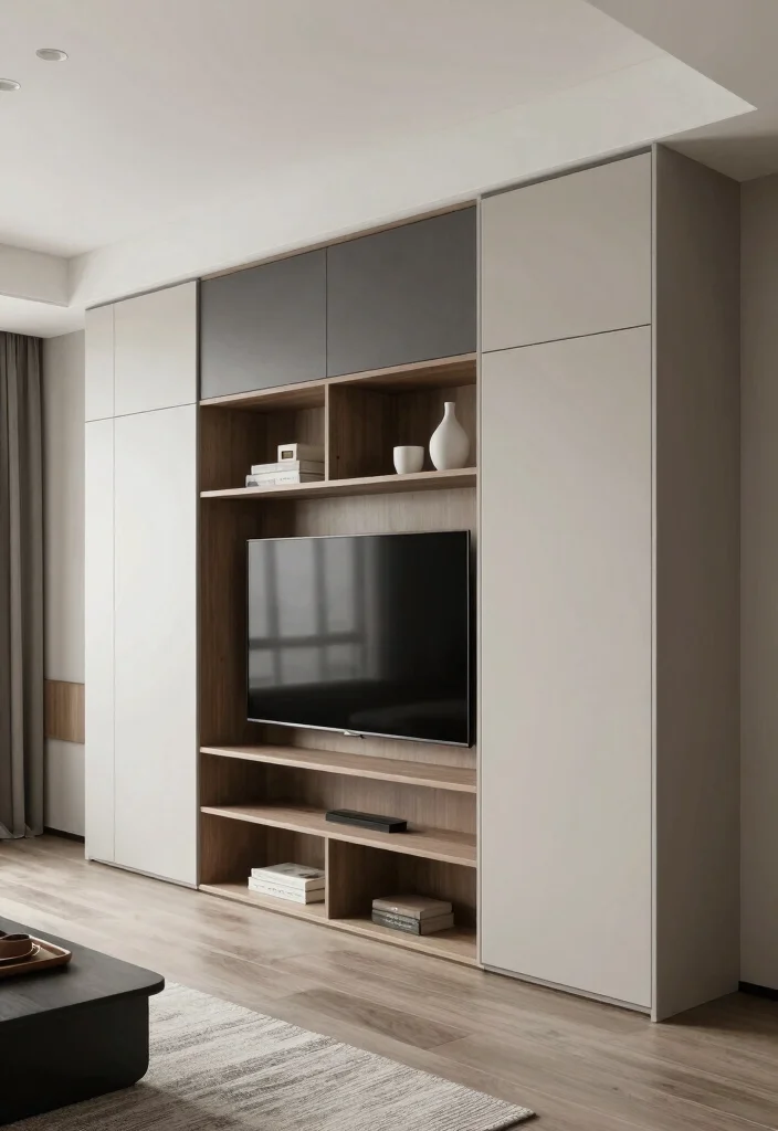 18 Wardrobe With TV Unit 2026 Trending Ideas With Smart Space Saving Design - 18. Modular Wardrobe with Integrated TV Unit 1
