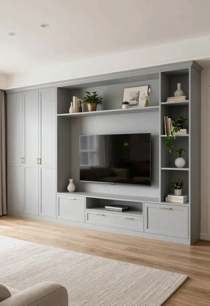 18 Wardrobe With TV Unit 2026 Trending Ideas With Smart Space Saving Design - 7. Wardrobe TV Wall Unit Combo 1