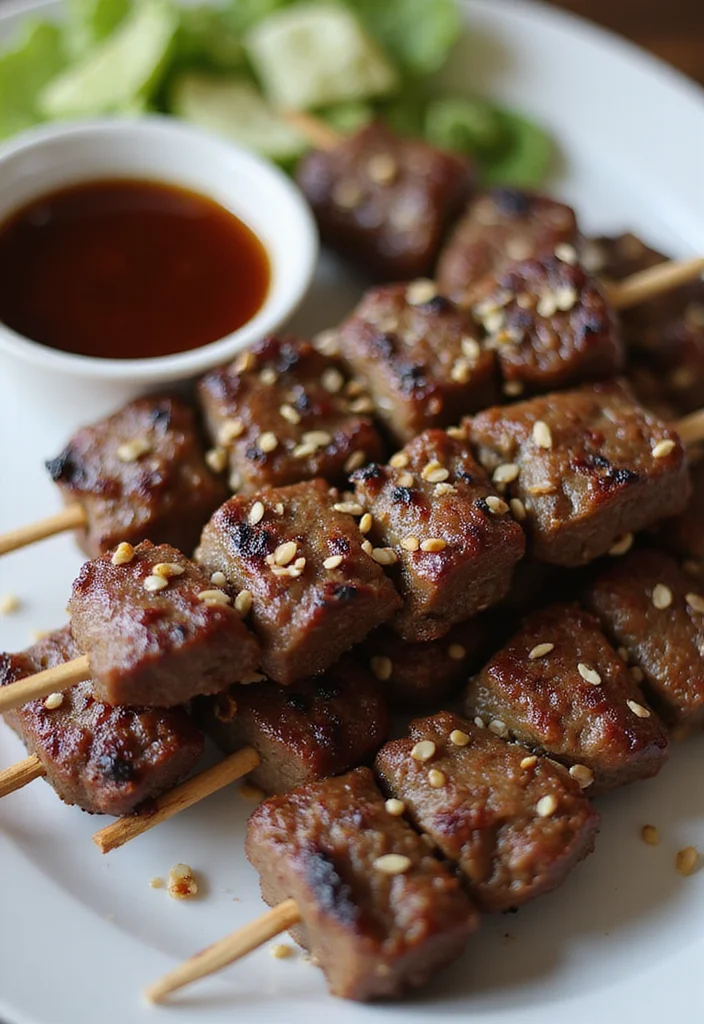 Top 15 Korean BBQ Beef Ideas You Haven't Tried Yet - 5. Sesame Soy Beef Skewers 1