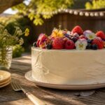 Various colorful birthday cakes displayed together for summer celebrations.