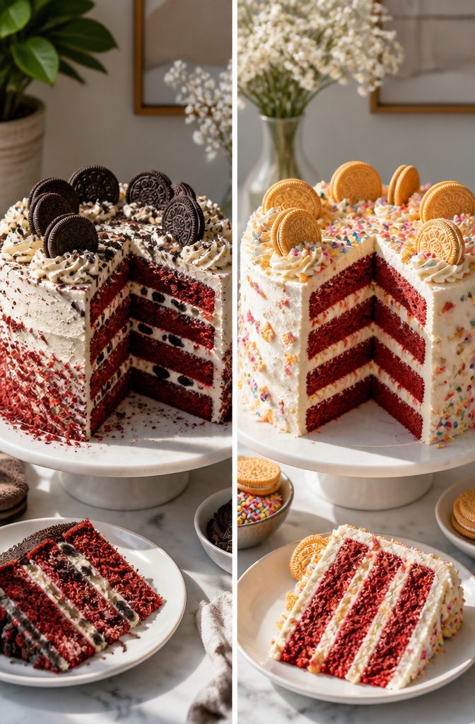 Options for swapping regular Oreos with Golden Oreos in the recipe.